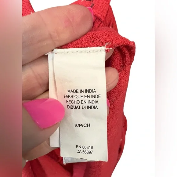 ❤️ GUC LUCKY BRAND Red Floral Off-Shoulder Criss Cross Top | Women’s Size Small - Picture 7 of 13